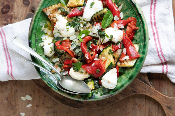 Grilled Vegetable Salad with Mozzarella and Mint
